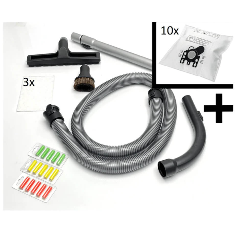 Frühjahrsputz leicht gemacht: Entdecken Sie unser Staubsaugerset für eine gründliche Reinigung Dieses Set enthält alles, was Sie für eine gründliche Reinigung benötigen: einen Saugschlauch, eine Bürstendüse, 3x Staubschutzfilter, einen Pistolengriff mit 32 mm Durchmesser, eine Bürstendüse, Staubsaugerrohr 35mm, Duftstäbchen und 10x Staubsaugerbeutel.